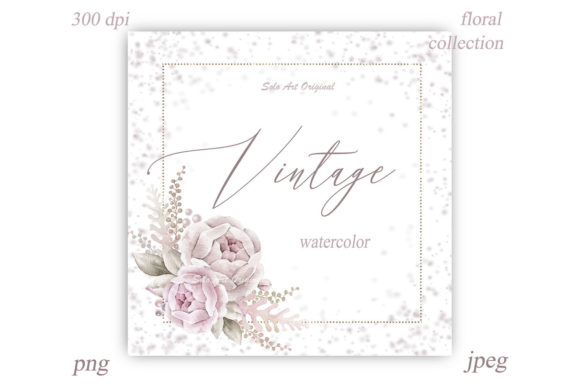 Download Dusty Rose Vintage Floral Frame Flowers - Frame Collection