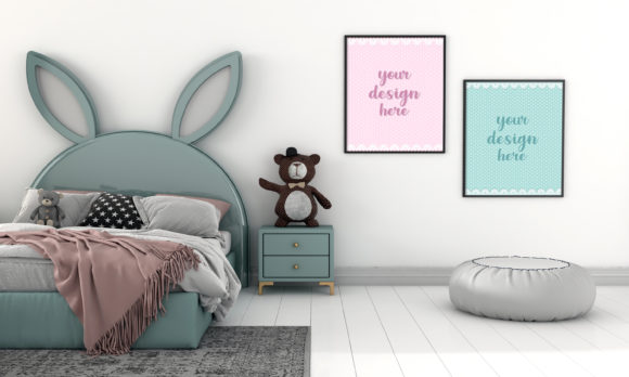 Download Minimalist Kids Bedroom Empty Frames - Frame Collection
