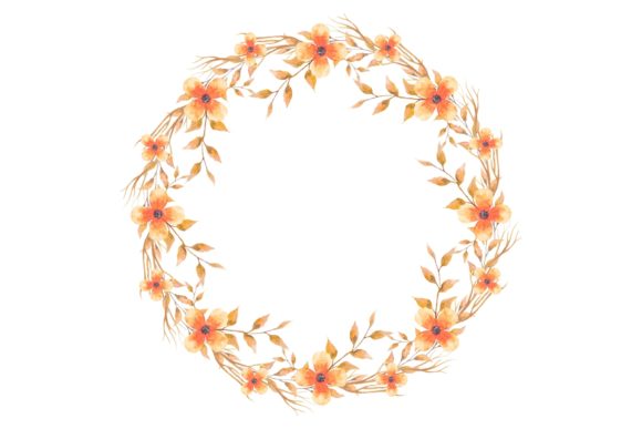 Download Watercolor Floral Wreath Frame - Frame Collection