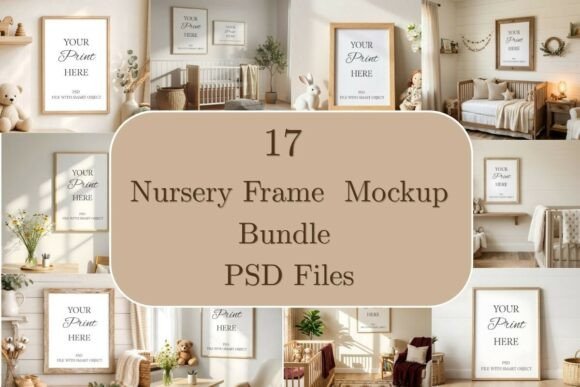 Download 17 Nursery Frame Mockup Bundle - Frame mockup Collection
