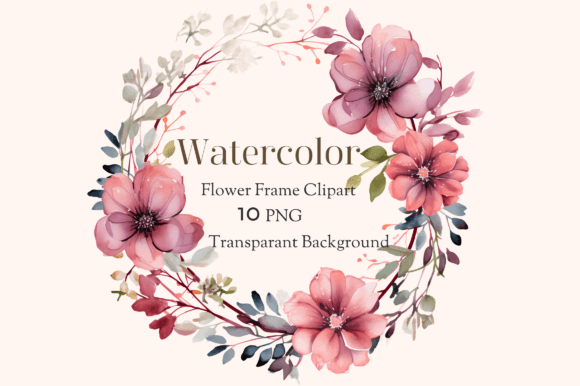Download Watercolor Flower Frame Clipart - Frame Collection