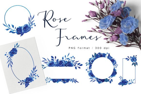 Download Blue Rose Frames - Frame Collection