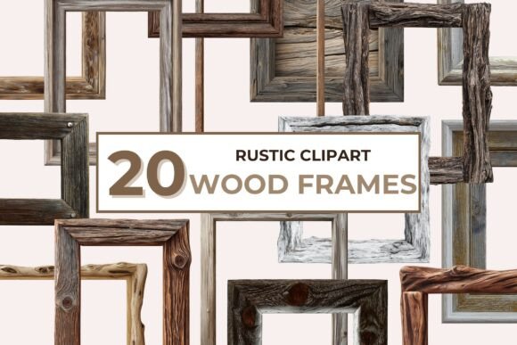 Download Rustic Wood Frames Clipart Pack - Frame Collection